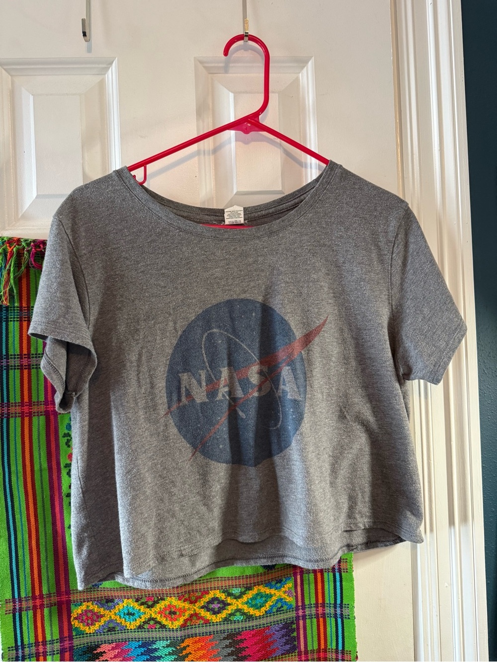 NASA Gray Crop Tee